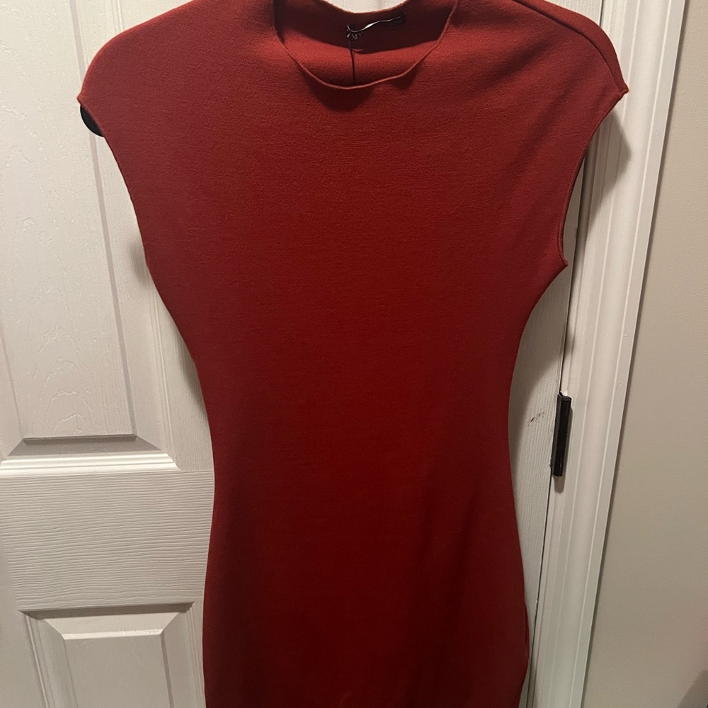 Zara Deep Red Backless Dress